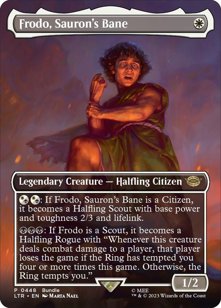 Frodo, Sauron's Bane (Borderless) (LTR Bundle)-Unique and Miscellaneous Promos-R-Foil