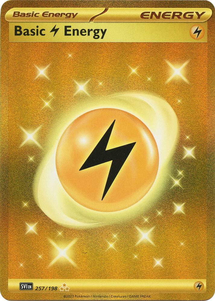 Basic Lightning Energy - 257/198-SV01: Scarlet & Violet Base Set-Hyper Rare-Holofoil