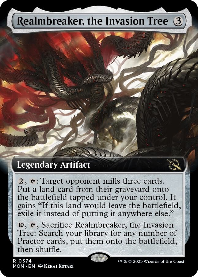 Realmbreaker, the Invasion Tree (Extended Art)-March of the Machine-R-Foil