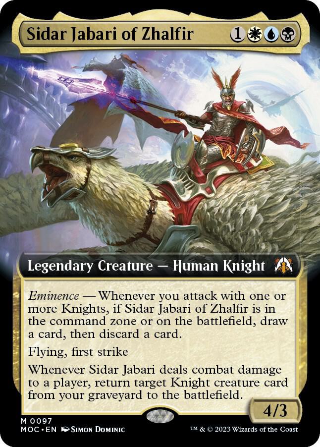 Sidar Jabari of Zhalfir (Extended Art)-Commander: March of the Machine-M-Normal
