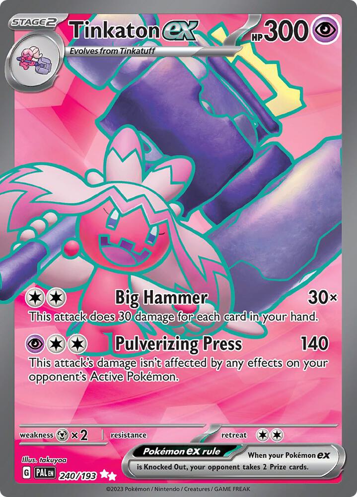 Tinkaton ex - 240/193-SV02: Paldea Evolved-Ultra Rare-Holofoil