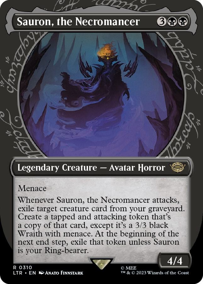 Sauron, the Necromancer (Showcase)-Universes Beyond: The Lord of the Rings: Tales of Middle-earth-R-Foil