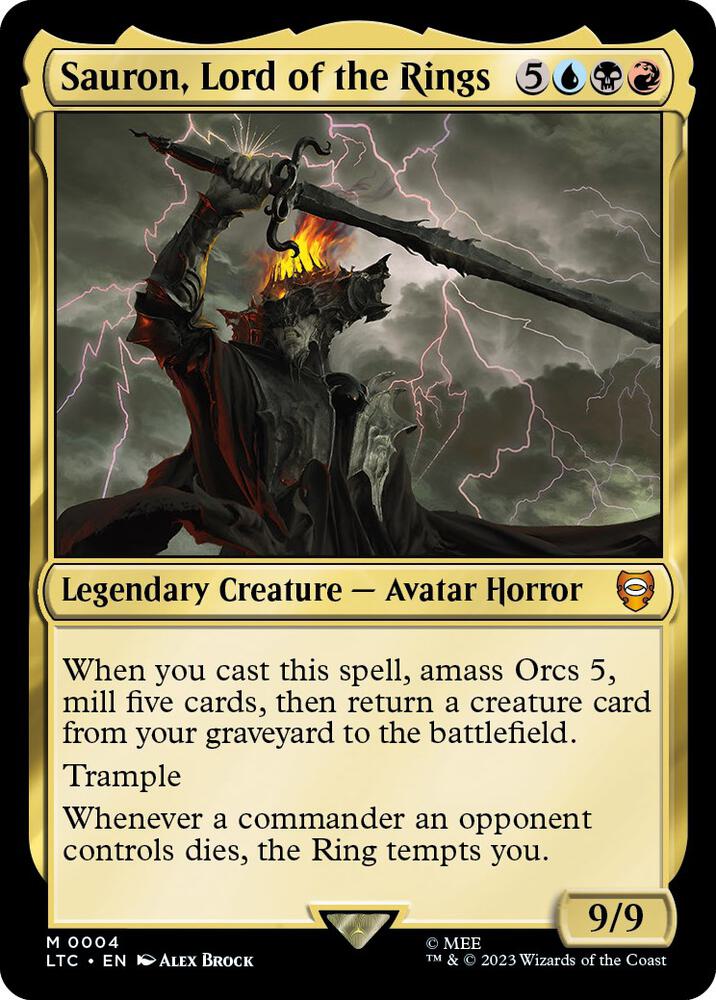 Sauron, Lord of the Rings-Commander: The Lord of the Rings: Tales of Middle-earth-M-Foil