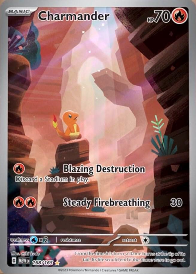 Charmander - 168/165-SV: Scarlet & Violet 151-Illustration Rare-Holofoil