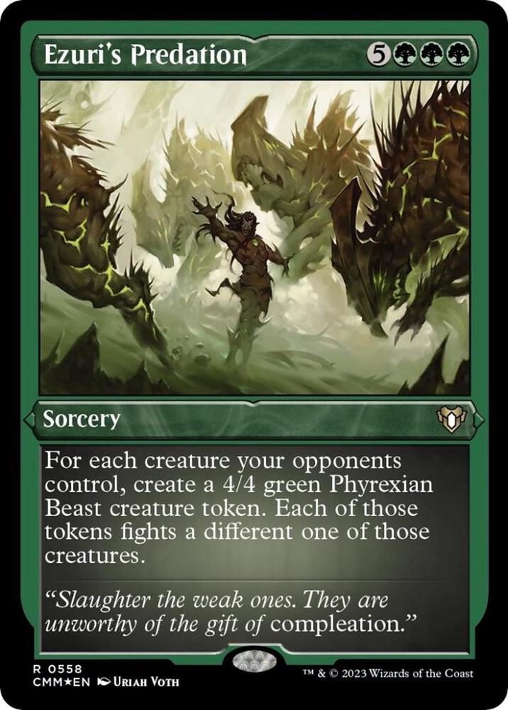 Ezuri's Predation (Foil Etched)-Commander Masters-R-Foil