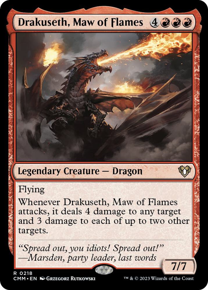 Drakuseth, Maw of Flames-Commander Masters-R-Foil