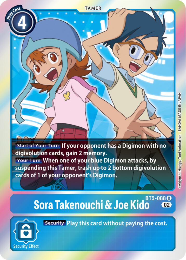 Sora Takenouchi & Joe Kido (Resurgence Booster Reprint)-Resurgence Booster-Rare-Foil