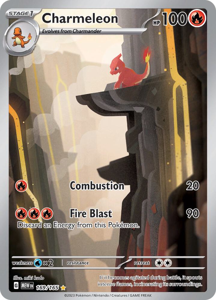 Charmeleon - 169/165-SV: Scarlet & Violet 151-Illustration Rare-Holofoil