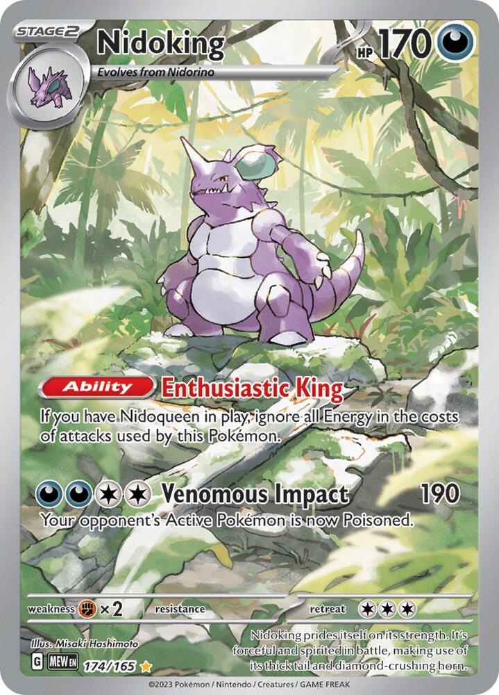 Nidoking - 174/165-SV: Scarlet & Violet 151-Illustration Rare-Holofoil