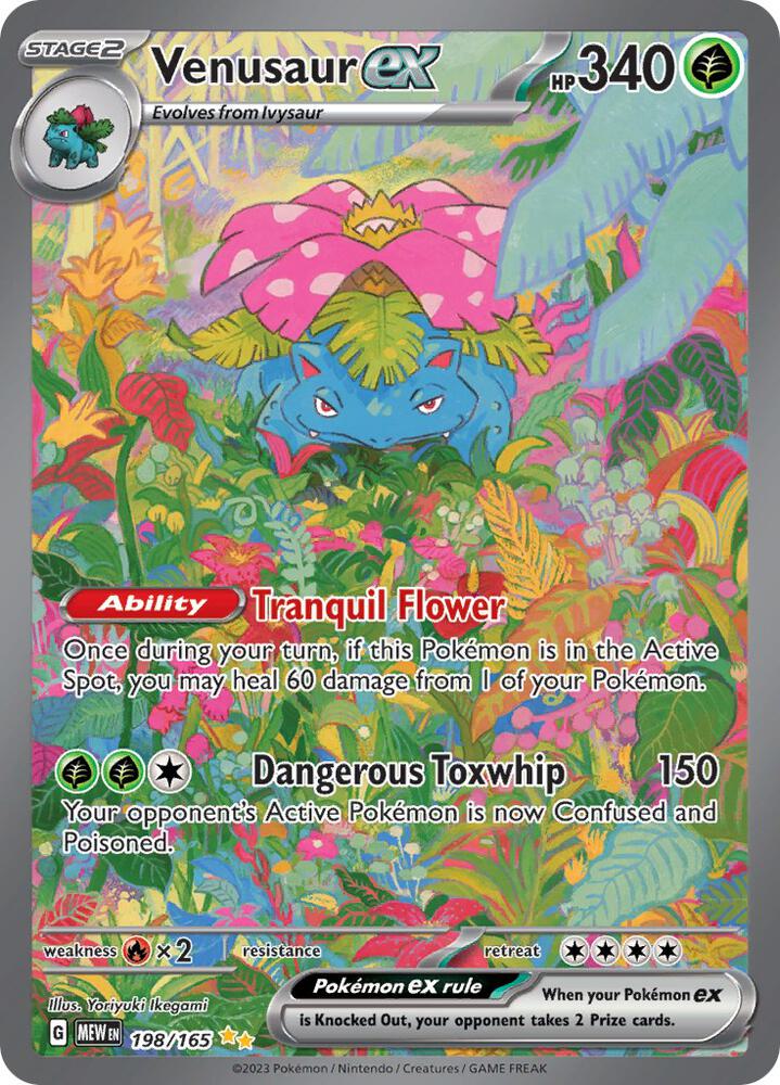 Venusaur ex - 198/165-SV: Scarlet & Violet 151-Special Illustration Rare-Holofoil
