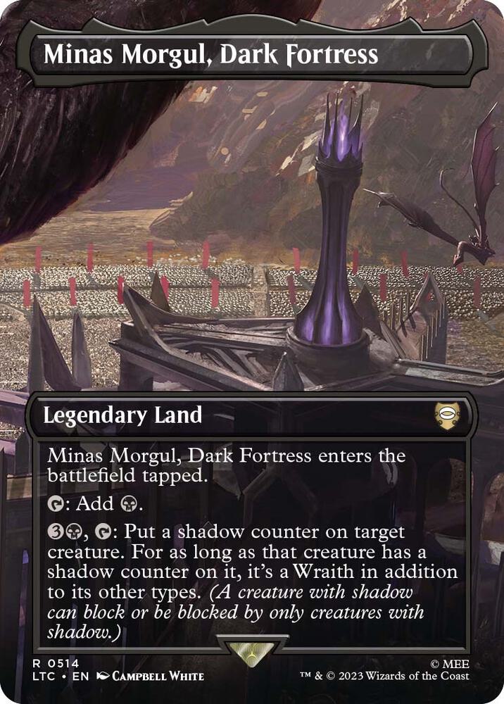 Minas Morgul, Dark Fortress (Borderless)-Commander: The Lord of the Rings: Tales of Middle-earth-R-Normal