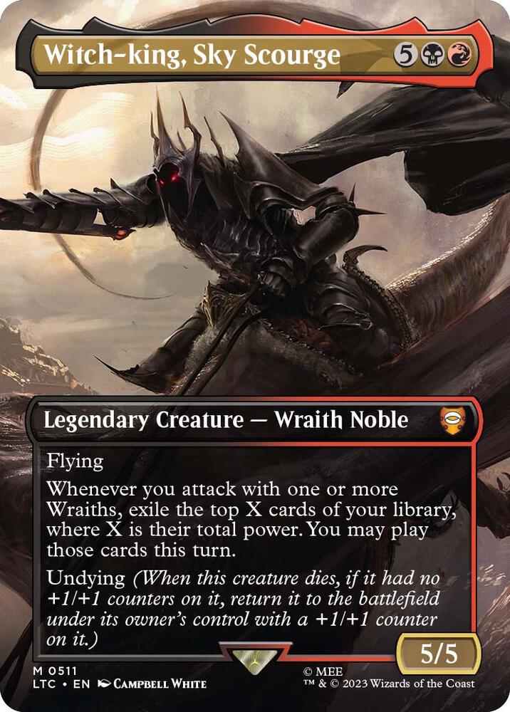 Witch-king, Sky Scourge (Borderless)-Commander: The Lord of the Rings: Tales of Middle-earth-M-Foil