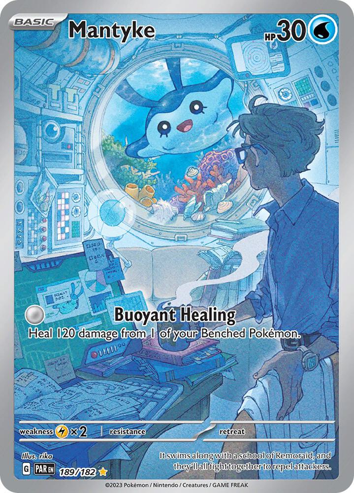 Mantyke - 189/182-SV04: Paradox Rift-Illustration Rare-Holofoil