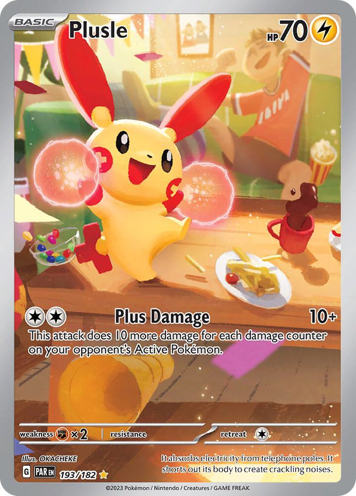 Plusle - 193/182-SV04: Paradox Rift-Illustration Rare-Holofoil
