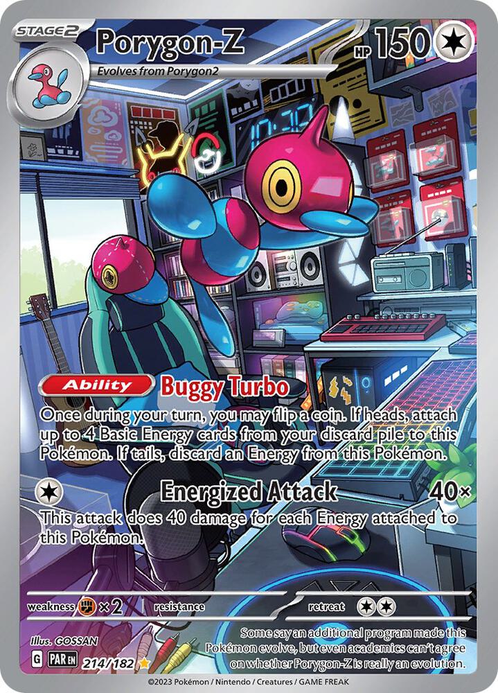 Porygon-Z - 214/182-SV04: Paradox Rift-Illustration Rare-Holofoil