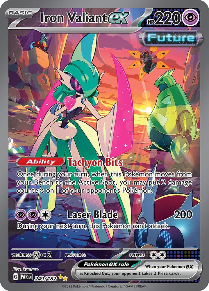Iron Valiant ex - 249/182-SV04: Paradox Rift-Special Illustration Rare-Holofoil
