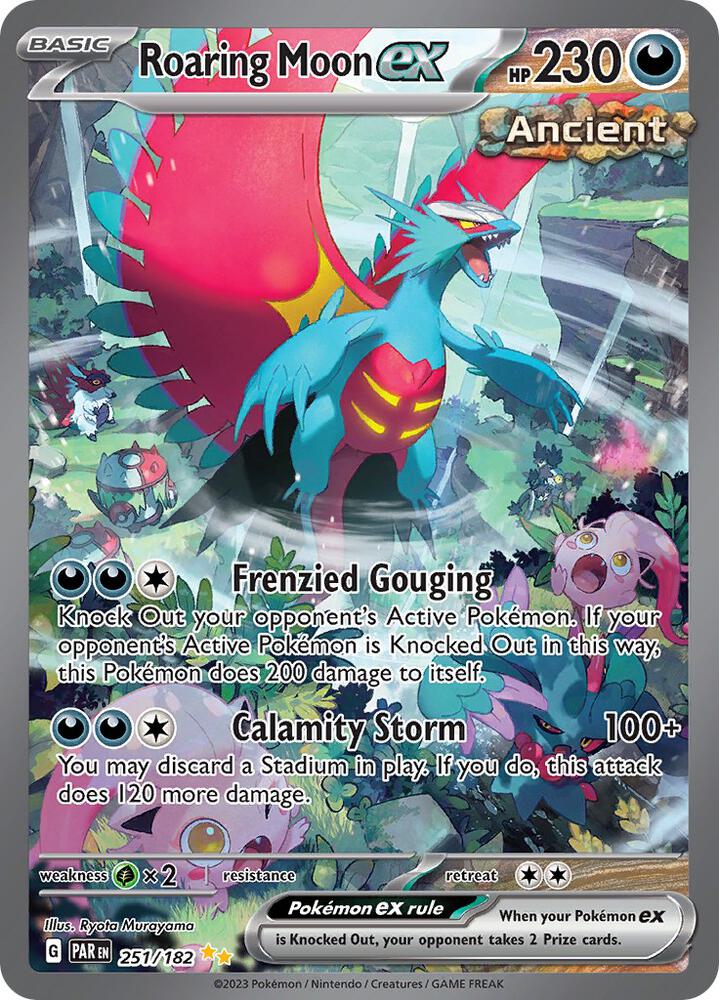 Roaring Moon ex - 251/182-SV04: Paradox Rift-Special Illustration Rare-Holofoil