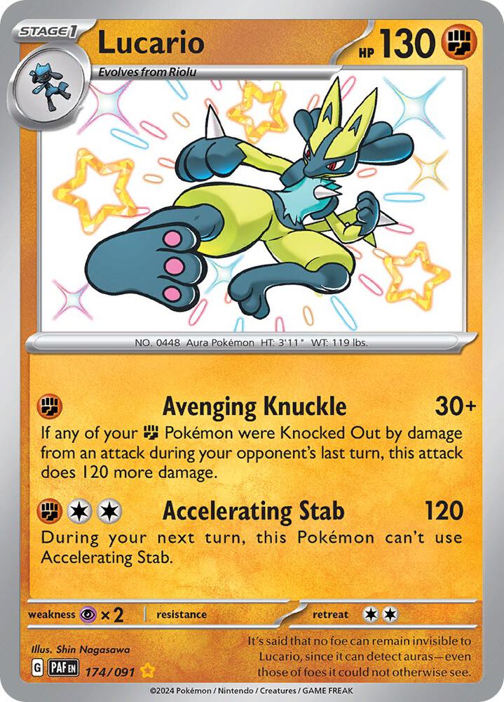 Lucario-SV: Paldean Fates-Shiny Rare-Holofoil