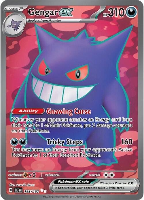 Gengar ex - 193/162-SV05: Temporal Forces-Ultra Rare-Holofoil
