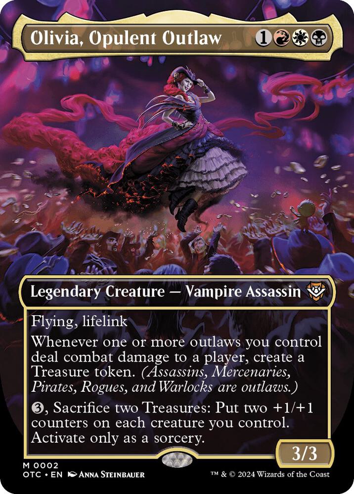 Olivia, Opulent Outlaw (Borderless)-Commander: Outlaws of Thunder Junction-M-Normal
