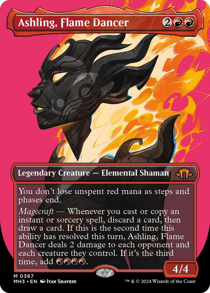 Ashling, Flame Dancer (Borderless)-Modern Horizons 3-M-Normal