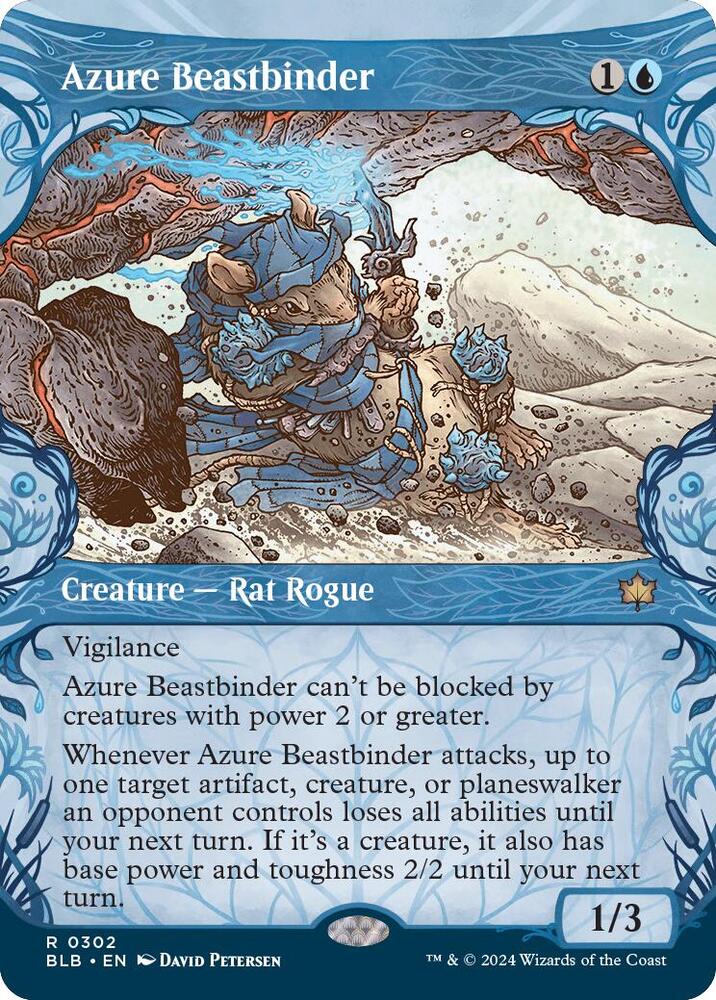 Azure Beastbinder (Showcase)-Bloomburrow-R-Normal