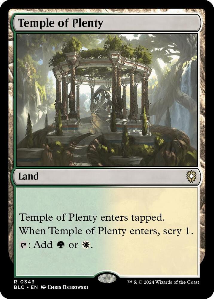 Temple of Plenty-Commander: Bloomburrow-R-Normal