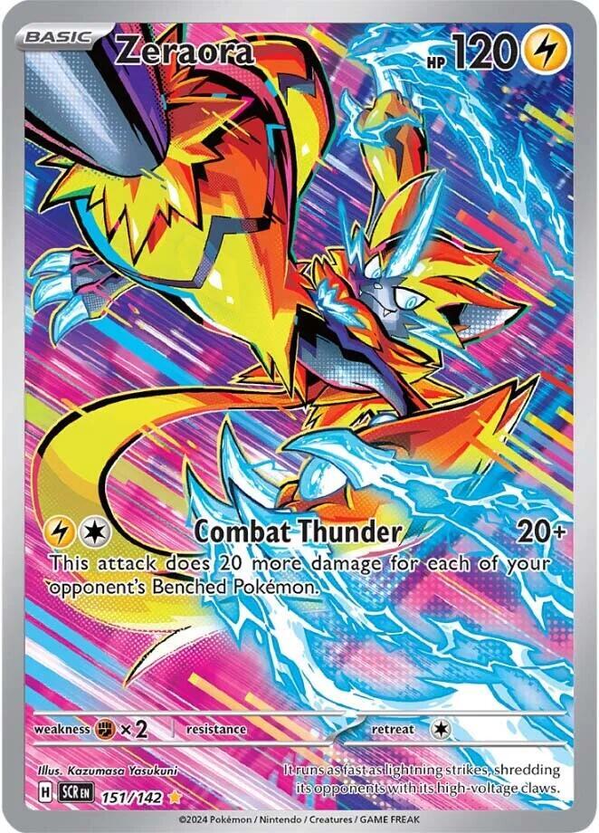 Zeraora - 151/142-SV07: Stellar Crown-Illustration Rare-Holofoil