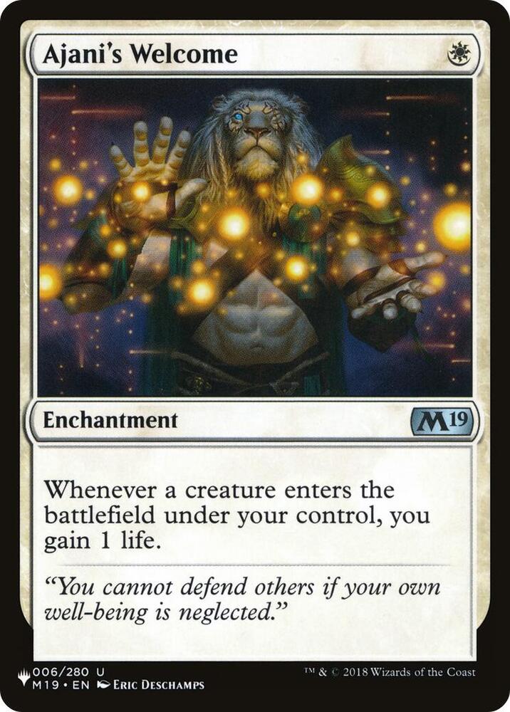Ajani's Welcome-The List Reprints-U-Normal