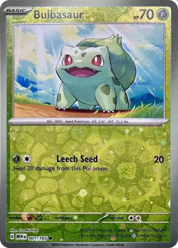 Bulbasaur - 001/165 (Reverse Cosmos Holo) (Costco Exclusive)-Miscellaneous Cards & Products-Common-Holofoil