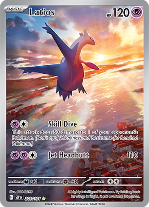 Latios - 203/191-SV08: Surging Sparks-Illustration Rare-Holofoil