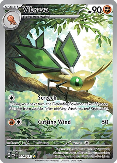 Vibrava - 206/191-SV08: Surging Sparks-Illustration Rare-Holofoil