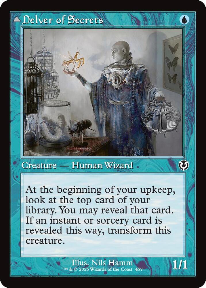Delver of Secrets (Retro Frame)-Innistrad Remastered-C-Normal