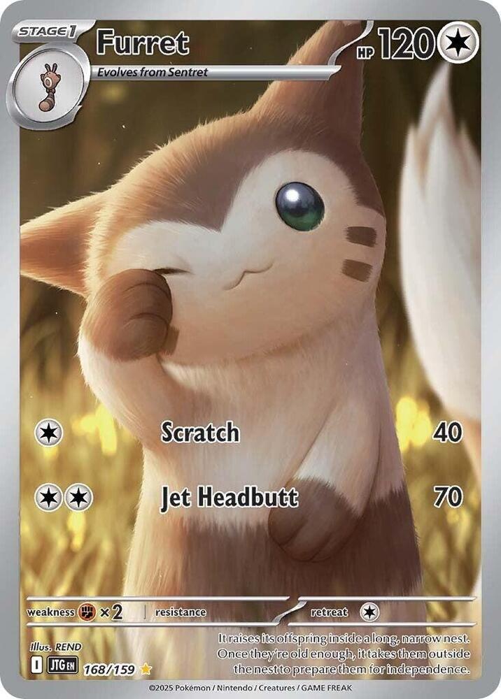 Furret - 168/159-SV09: Journey Together-Illustration Rare-Holofoil