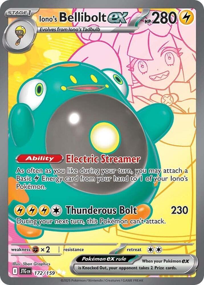 Iono's Bellibolt ex - 172/159-SV09: Journey Together-Ultra Rare-Holofoil