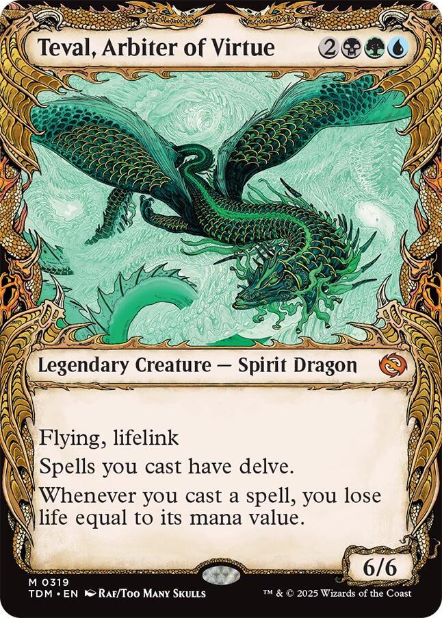 Teval, Arbiter of Virtue (Showcase)-Tarkir: Dragonstorm-M-Normal