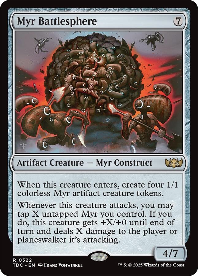 Myr Battlesphere-Commander: Tarkir: Dragonstorm-R-Normal