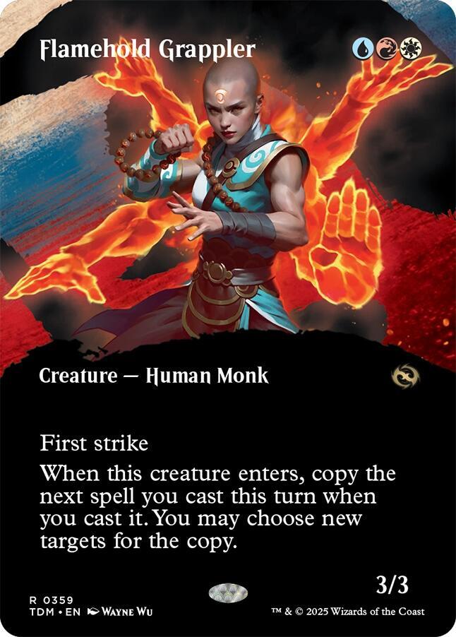 Flamehold Grappler (Borderless)-Tarkir: Dragonstorm-R-Normal