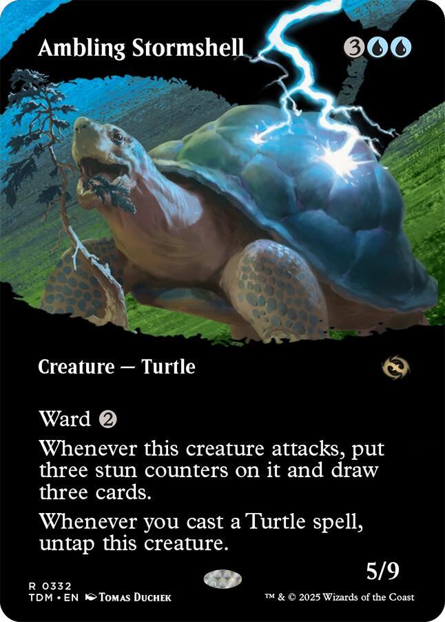 Ambling Stormshell (Borderless)-Tarkir: Dragonstorm-R-Normal