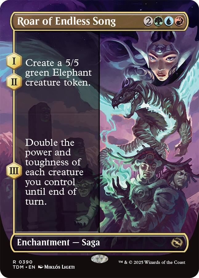 Roar of Endless Song (Borderless)-Tarkir: Dragonstorm-R-Normal
