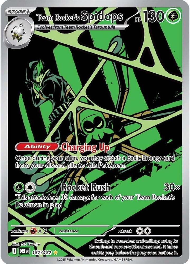 Team Rocket's Spidops - 187/182-SV10: Destined Rivals-Illustration Rare-Holofoil