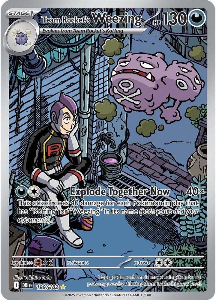 Team Rocket's Weezing - 199/182-SV10: Destined Rivals-Illustration Rare-Holofoil