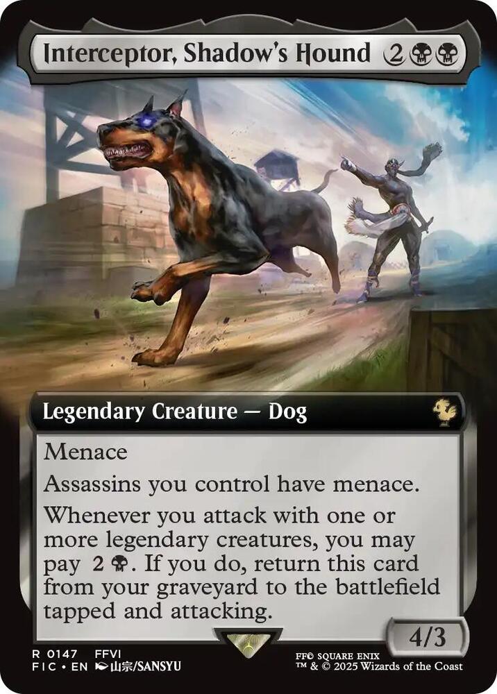 Interceptor, Shadow's Hound (Extended Art)-Commander: FINAL FANTASY-R-Normal