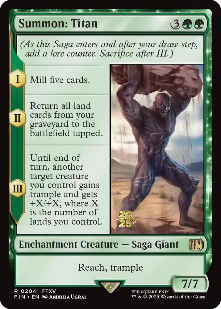 Summon: Titan-Prerelease Cards-R-Foil