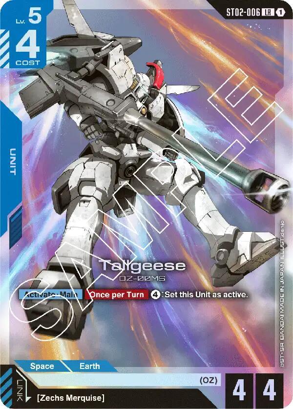 Tallgeese-Starter Deck 02: Wings of Advance-Legend Rare-Holofoil