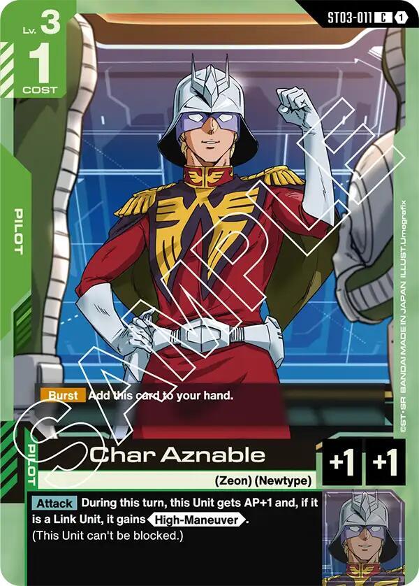 Char Aznable-Starter Deck 03: Zeon's Rush-Common-Normal