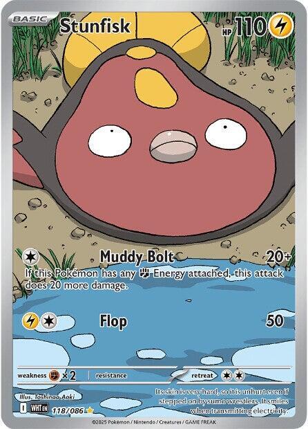 Stunfisk - 118/086-SV: White Flare-Illustration Rare-Holofoil