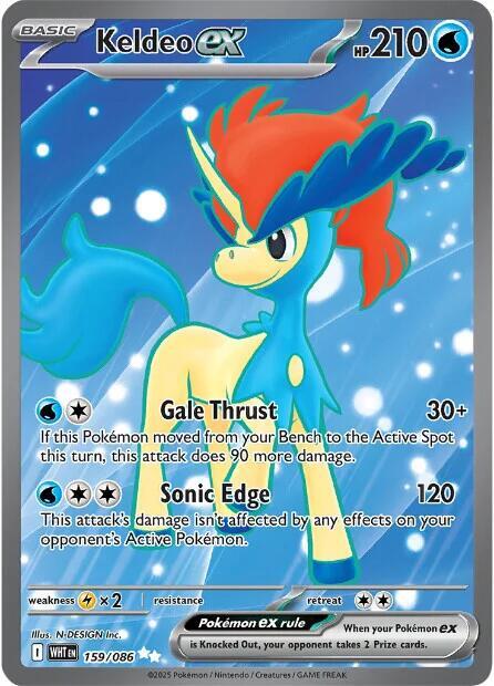 Keldeo ex - 159/086-SV: White Flare-Ultra Rare-Holofoil