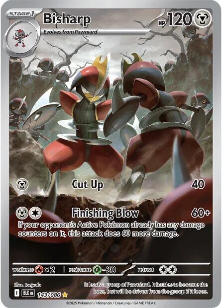Bisharp - 143/086-SV: Black Bolt-Illustration Rare-Holofoil