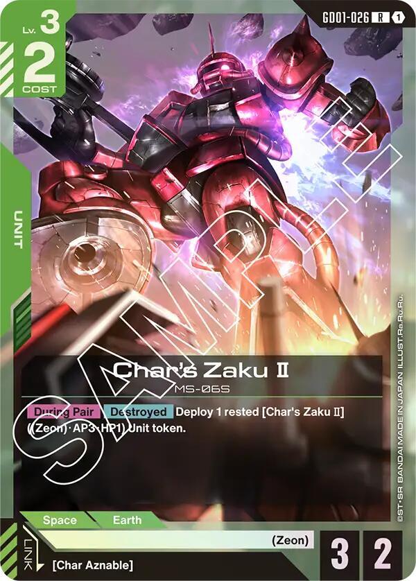 Char's Zaku II-Newtype Rising-Rare-Holofoil